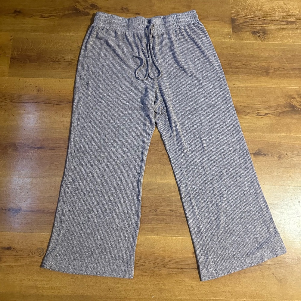 Live Well Lounge Pink/Gray Women's Wide-Leg Pants